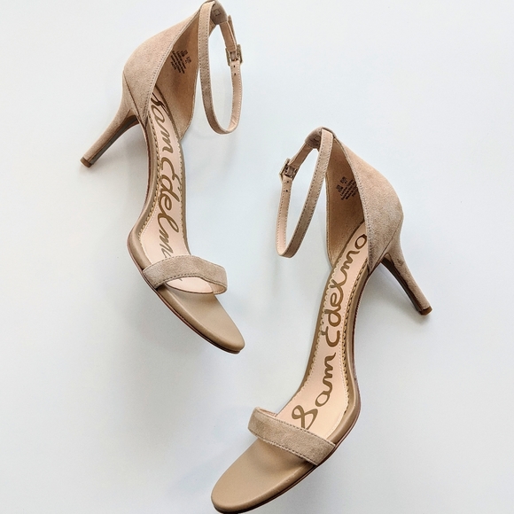 NEW Sam Edelman Patti Biege Sueded Sandal Size 11 - Picture 2 of 7